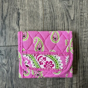 Vera Bradley Bermuda Pink Paisley Trifold Wallet- Retired